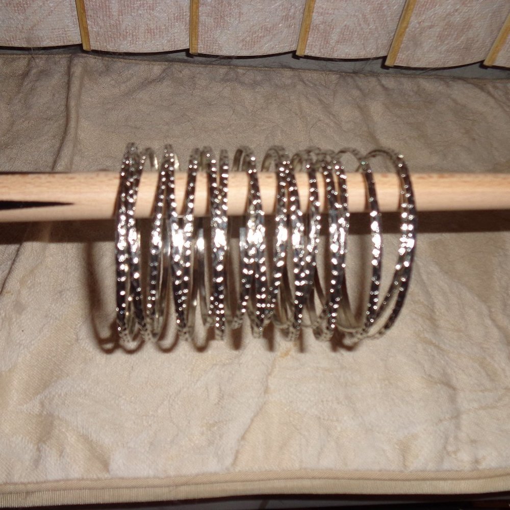 Shiny Silver Swirl Cuff Arm or Wrist Bracelet